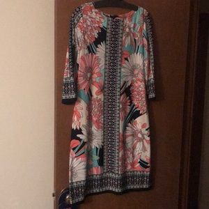 Colorful London Times dress